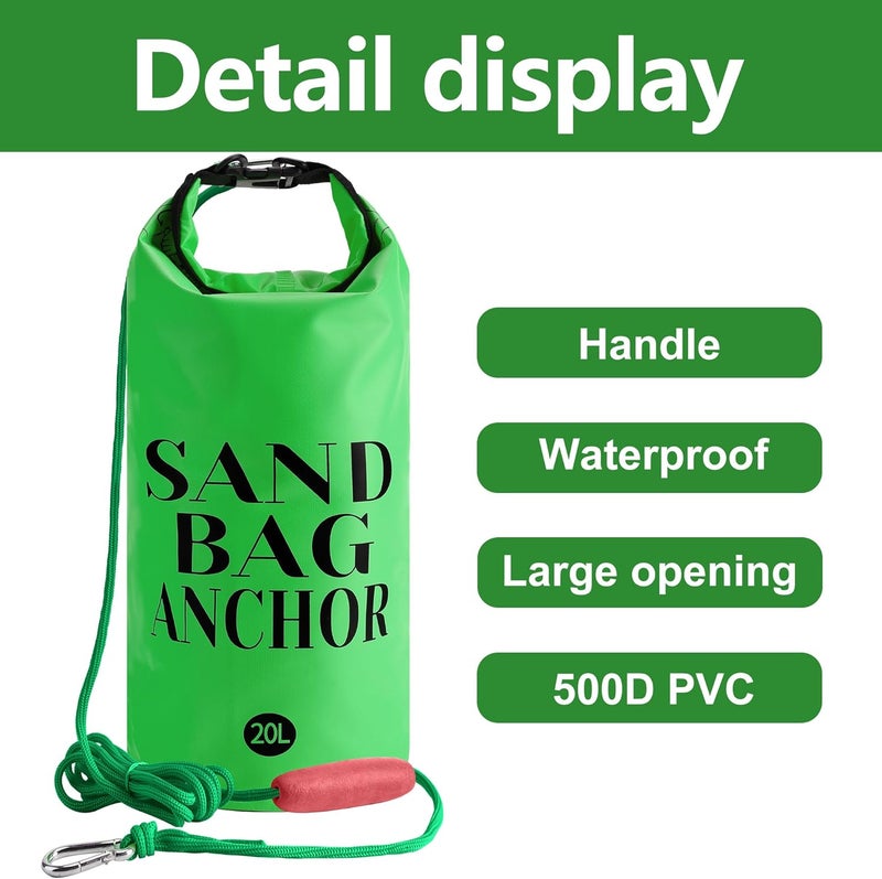 RunNico 500D Sand Anchor for Small Boats,2 in 1 PWC Jet Ski Anchor Kit with Adjustable Buoy,Waterproof Dry Bag for Jet Ski, Kayak, Boat, Watercraft and Canoe - Image 3